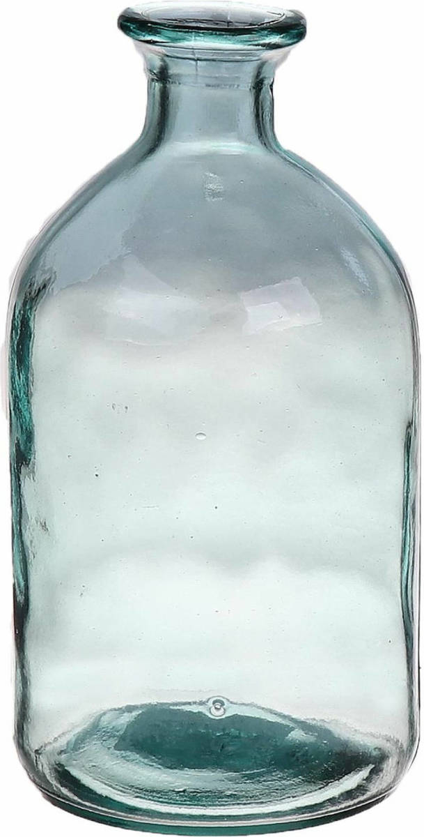 Bellatio Design Bloemenvaas - Helder - Transparant Gerecycled Glas - D11 X H21 Cm - Vazen