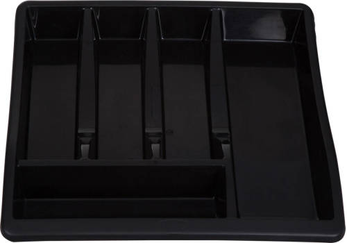 Whitefurze Bestekbak/keuken Organizer - 5-vaks - Zwart - 39 X 39 X 6 Cm - Bestekbakken