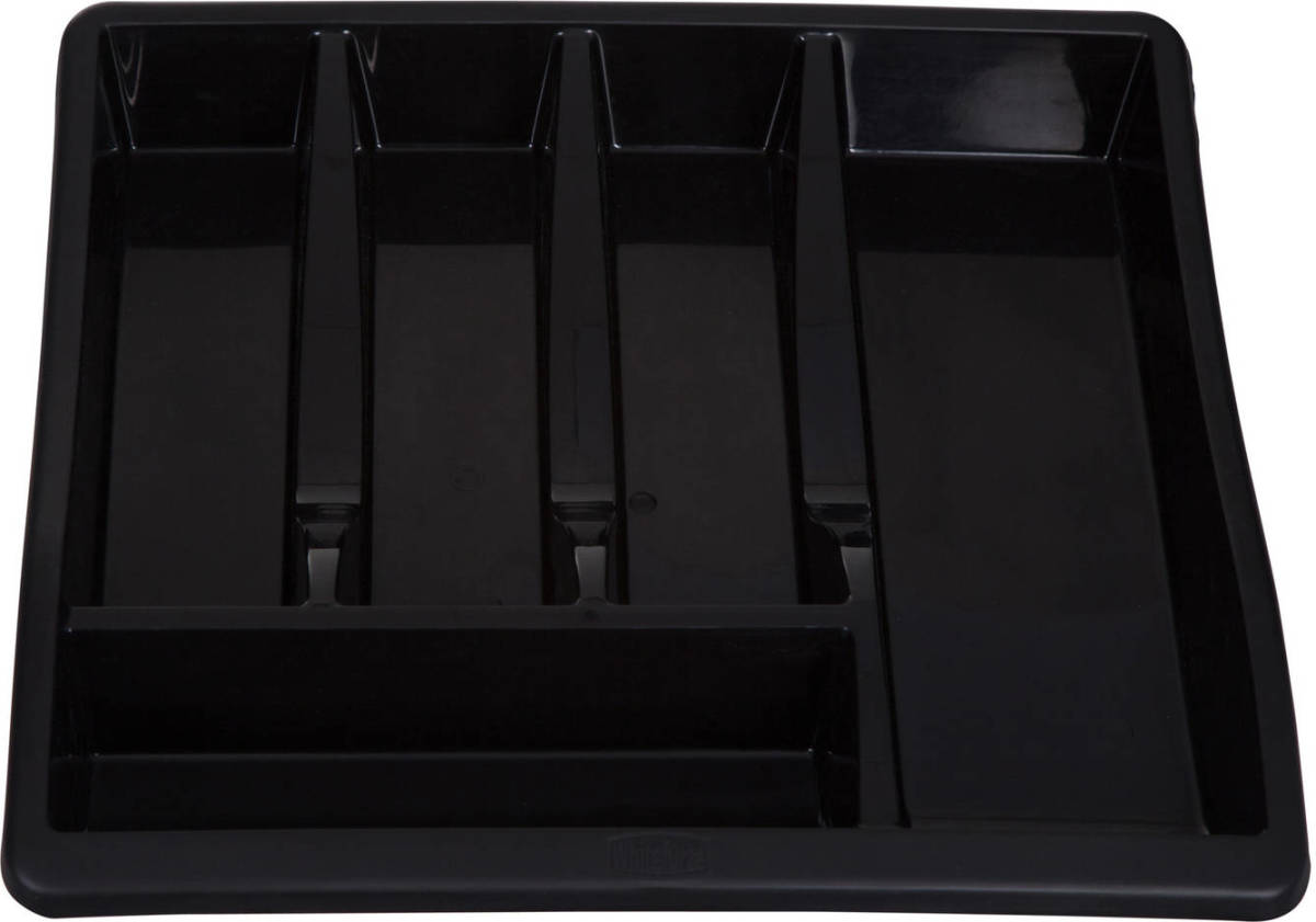 Whitefurze Bestekbak/keuken Organizer - 5-vaks - Zwart - 39 X 39 X 6 Cm - Bestekbakken