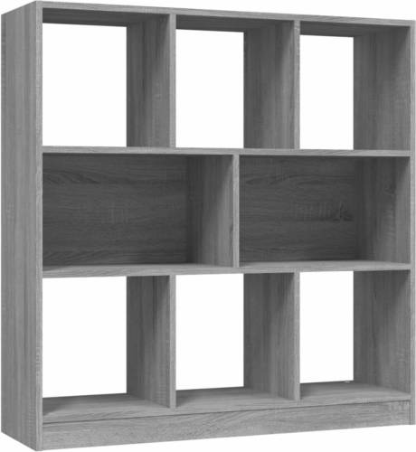 VidaXL Boekenkast 97,5x29,5x100 Cm Bewerkt Hout Grijs Sonoma Eiken