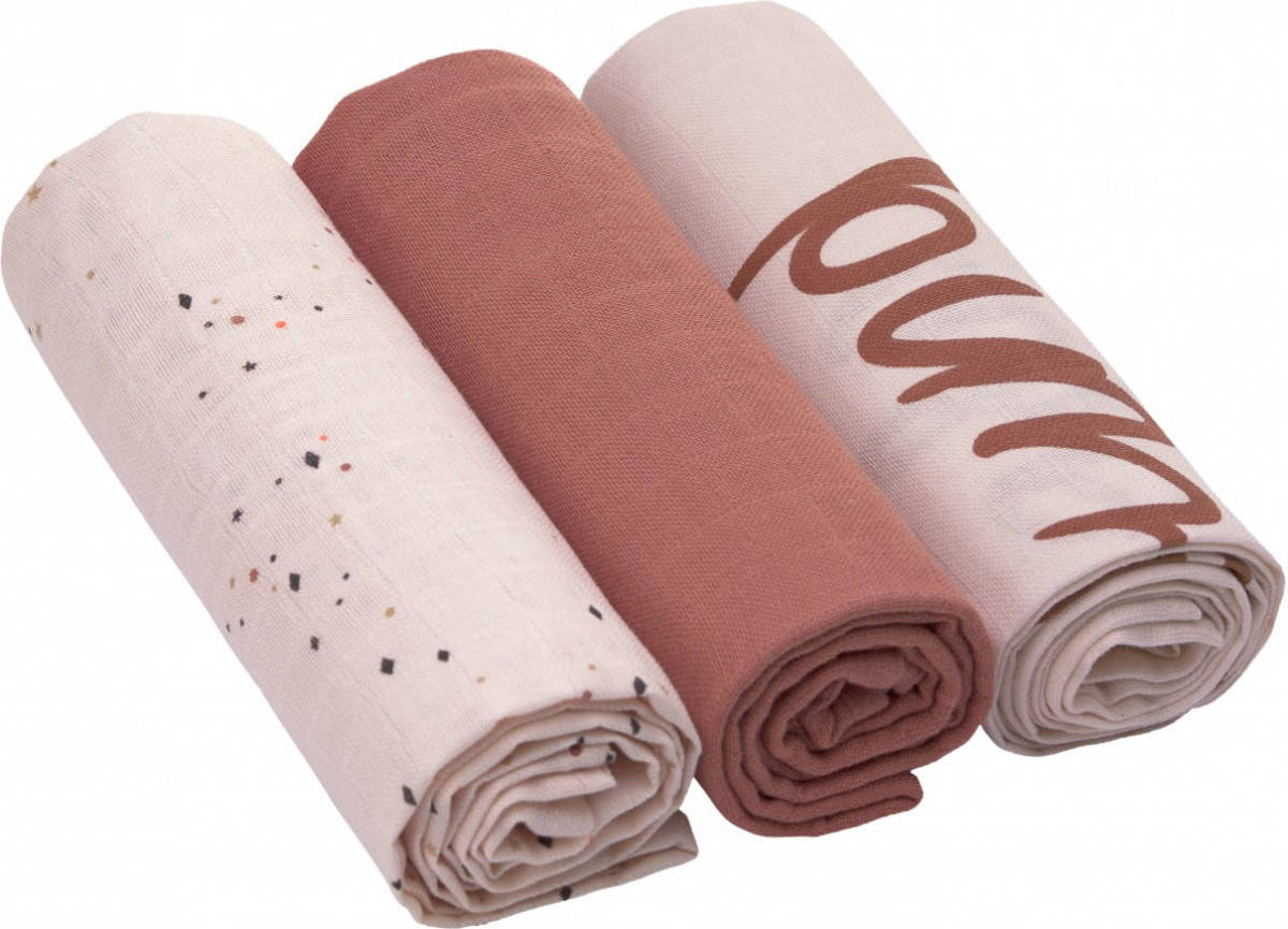 Lassig Swaddle & Burp Blanket 85x85cm More Magic Horse 3 Stuks