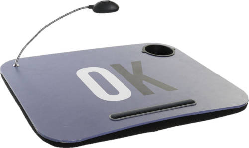 Items Schootkussen/laptray Met Led Verlichting 48 X 38 Cm Ok Print Blauw - Dienbladen