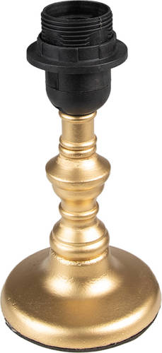 Clayre & Eef Lampenvoet Ø 10x20 Cm Goudkleurig Hout Lampvoet Tafellamp Goudkleurig Lampvoet Tafellamp