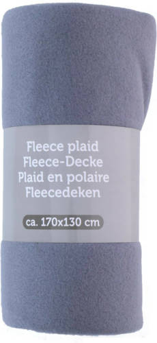 Excellent Houseware Polyester Fleece Deken/dekentje/plaid 170 X 130 Cm Korenblauw - Plaids
