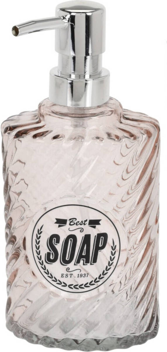 Items Zeeppompje/zeepdispenser Oranje Van Glas 300 Ml - Zeeppompjes