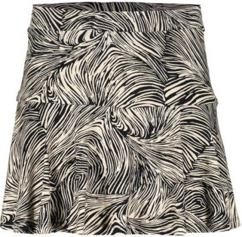 Geisha skort met dierenprint zwart