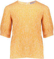 Geisha top met all over print oranje