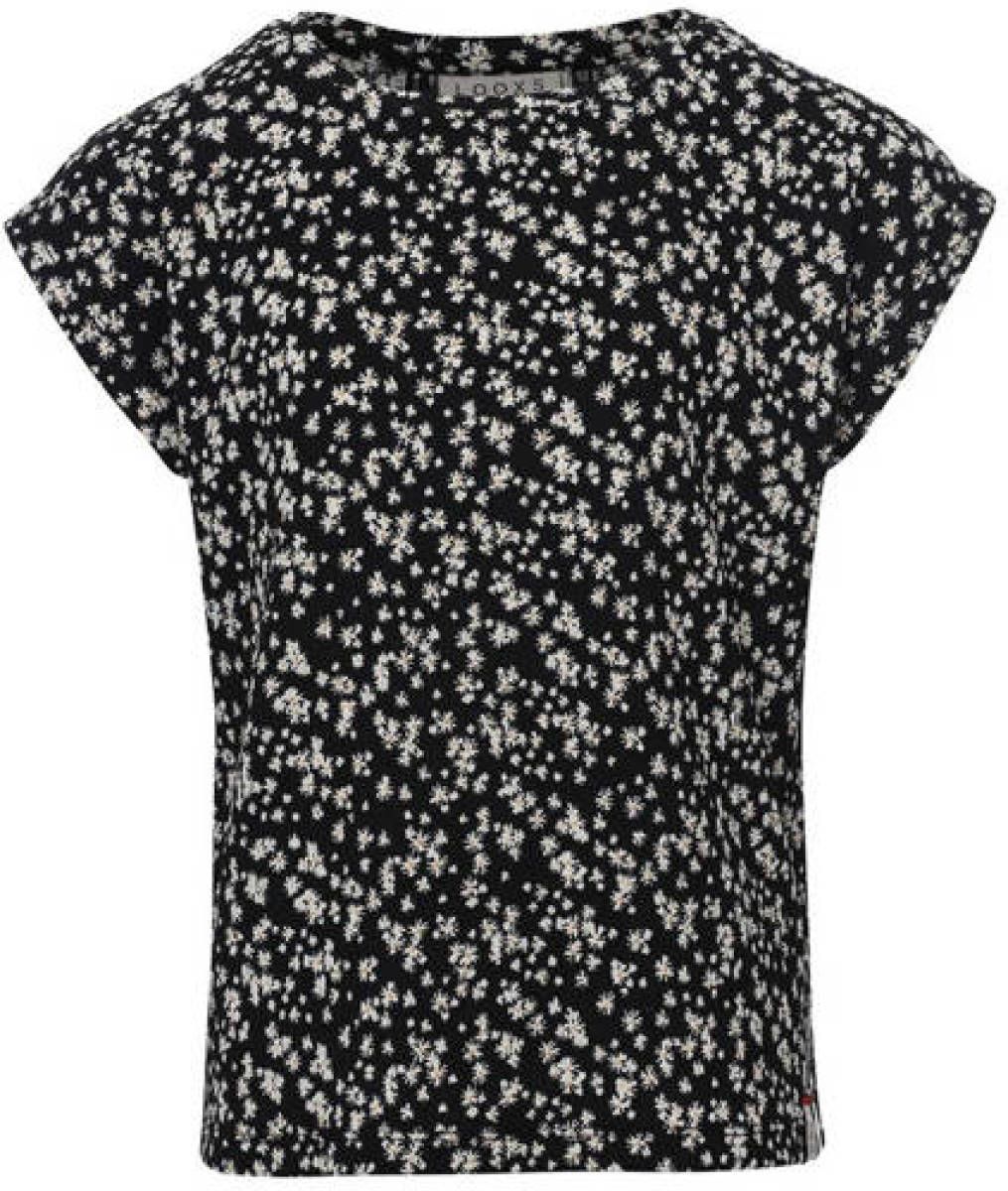 LOOXS 10sixteen gebloemd T-shirt zwart/wit