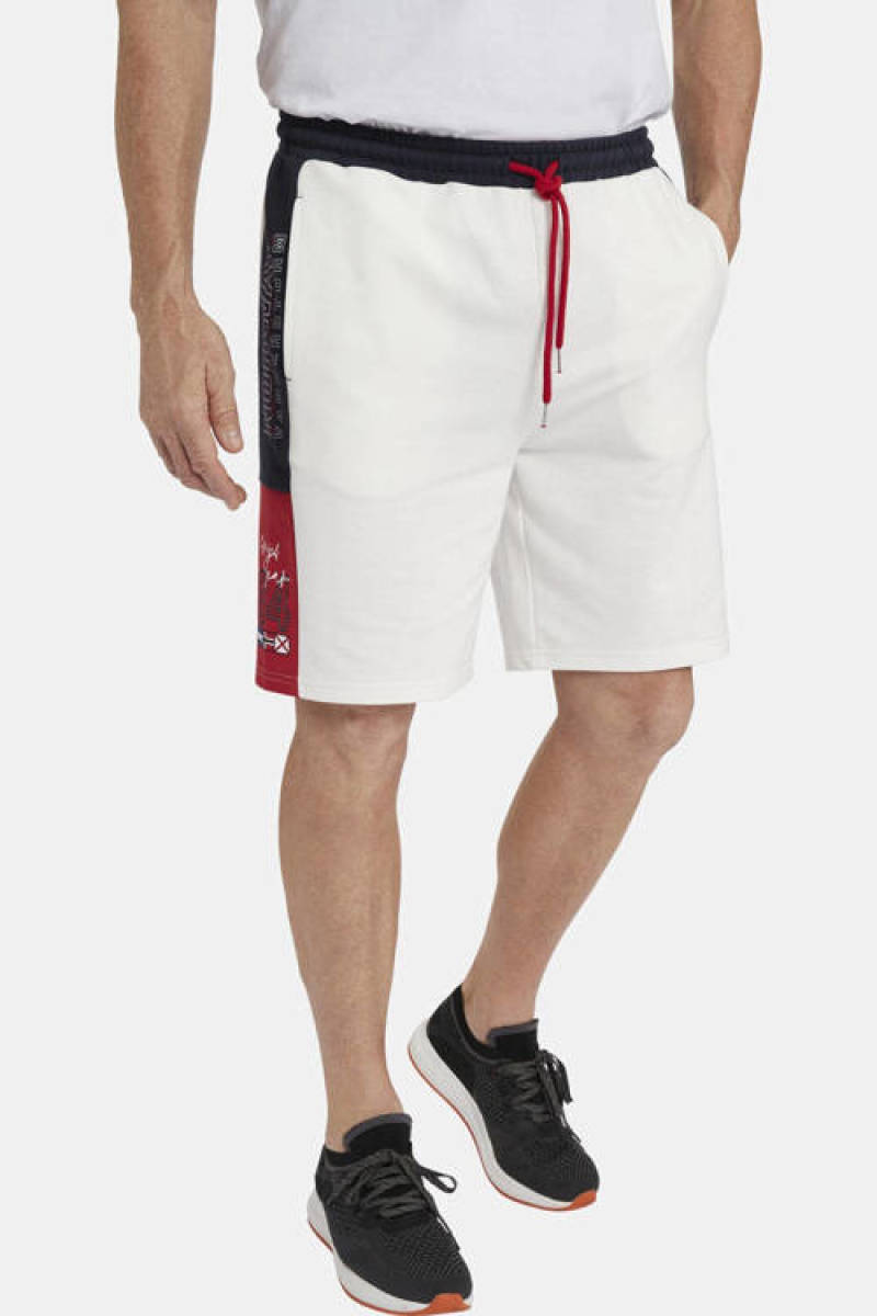 Jan Vanderstorm regular fit short CAY Plus Size wit