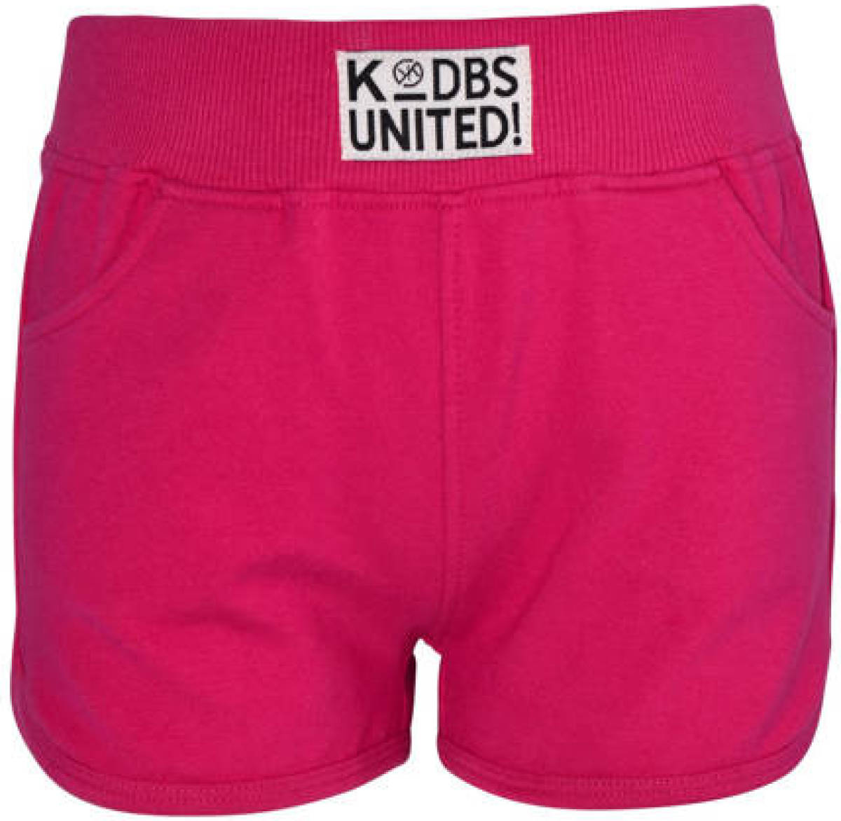 Born by Kiddo United regular fit short Gea met tekst fuchsia