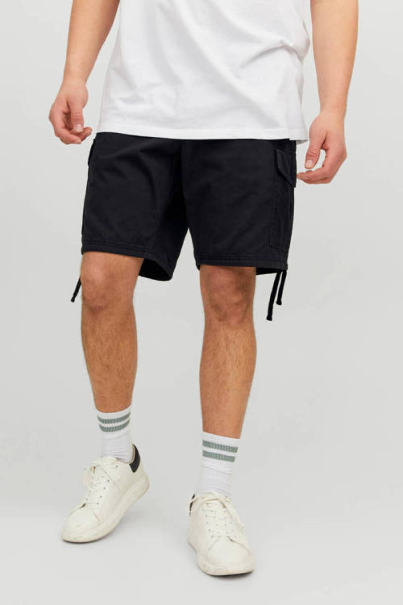 JACK & JONES PLUS SIZE regular fit cargo short JPSTMARLEY Plus Size zwart