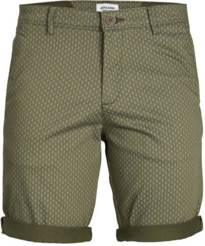 JACK & JONES PLUS SIZE regular fit short JPSTBOWIE Plus Size met all over print groen