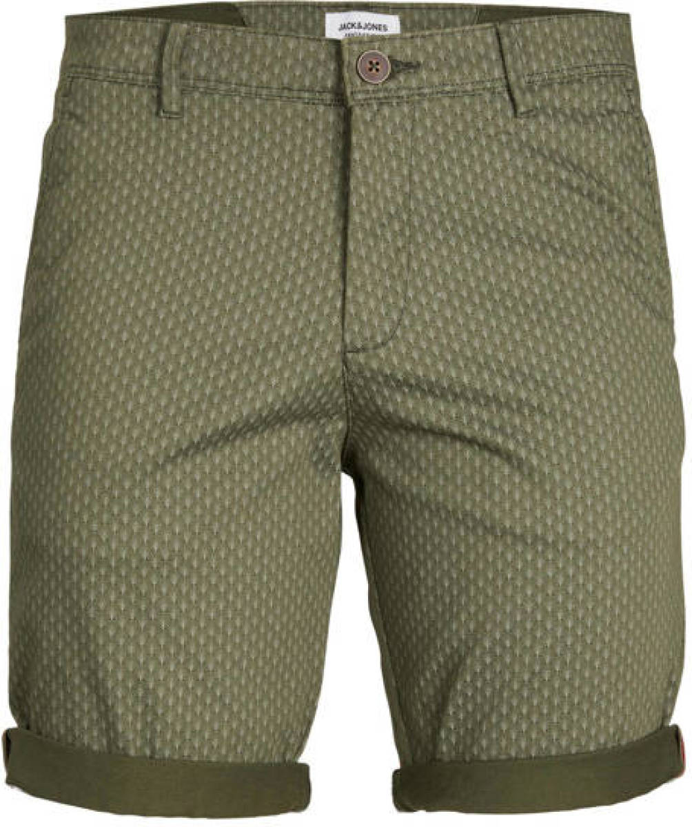 JACK & JONES PLUS SIZE regular fit short JPSTBOWIE Plus Size met all over print groen