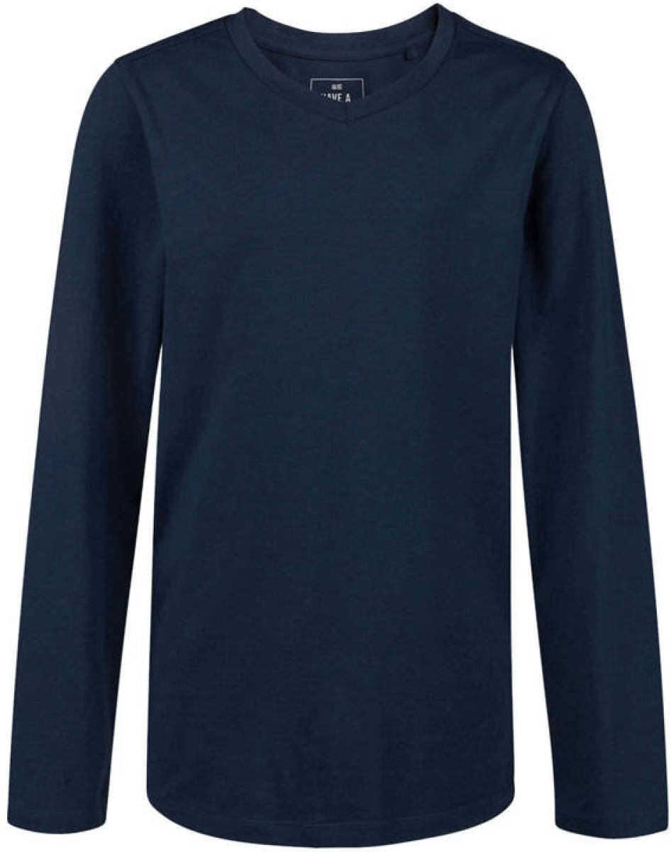 WE Fashion basic longsleeve donkerblauw
