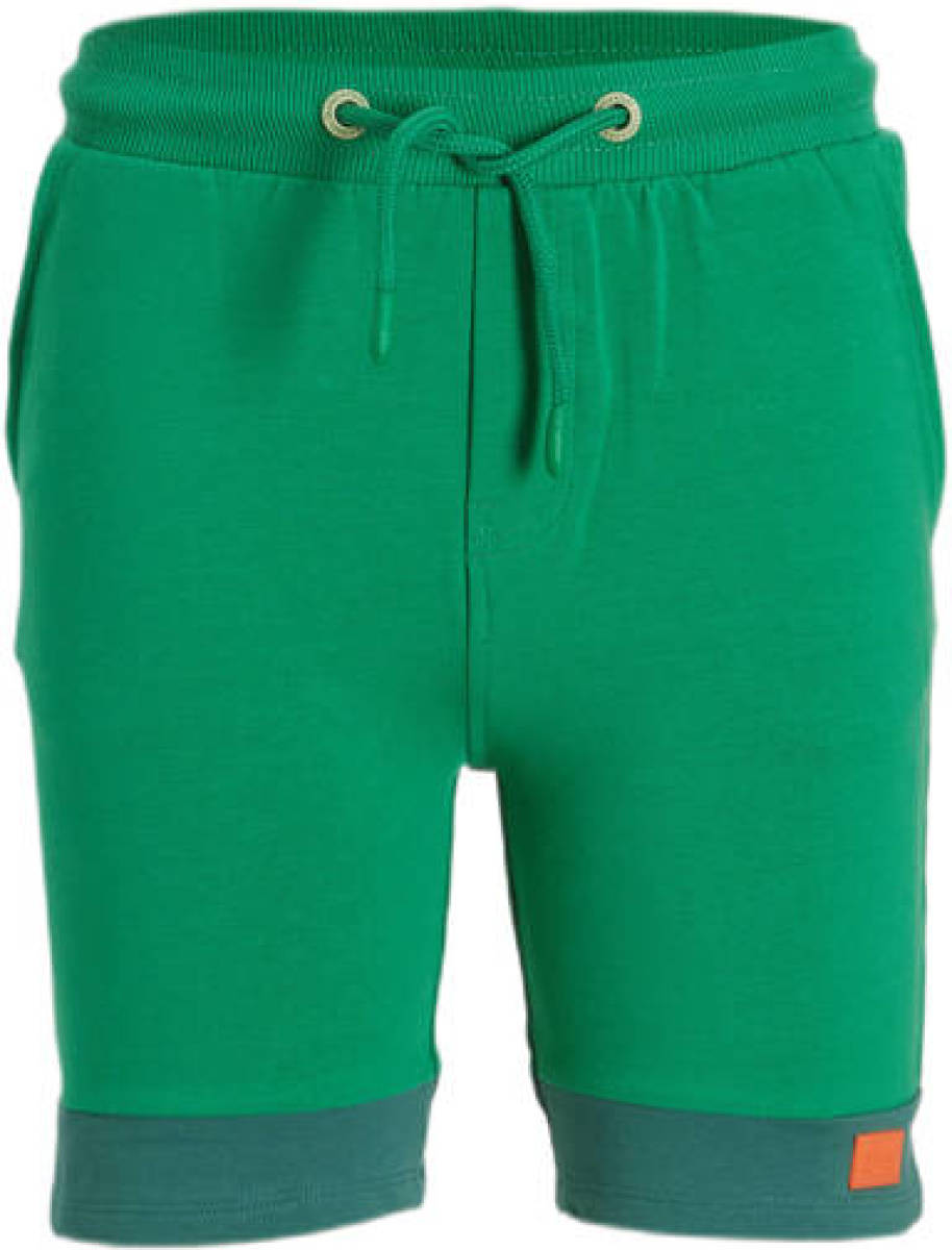 Orange Stars slim fit sweatshort Martinus groen