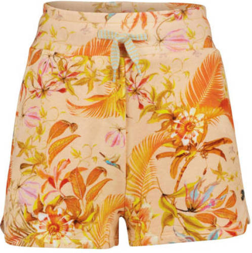 Vingino gebloemde slim fit short Ramiena oranje/multi