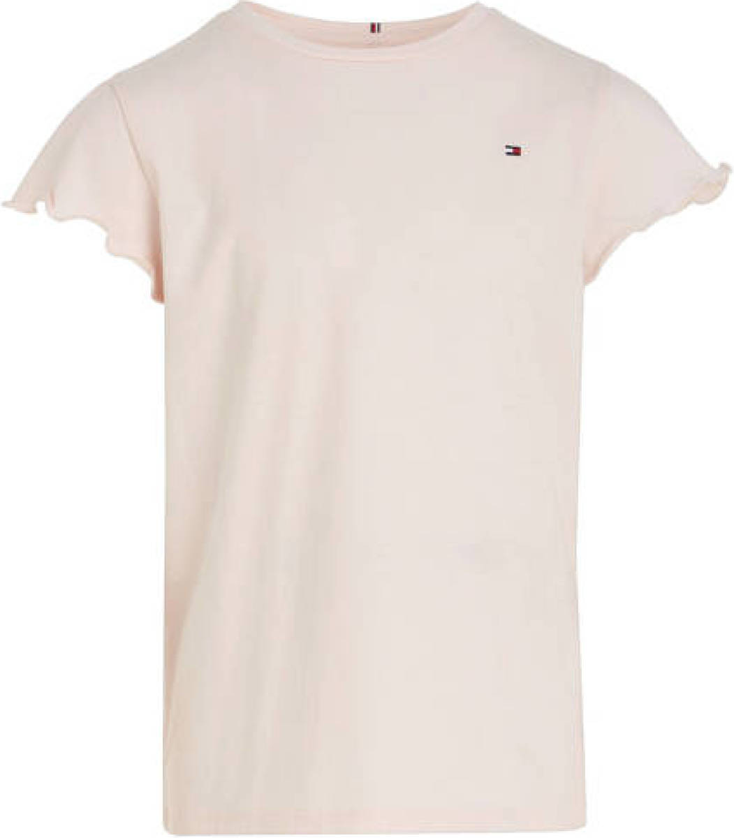 Tommy hilfiger T-shirt met biologisch katoen lichtroze