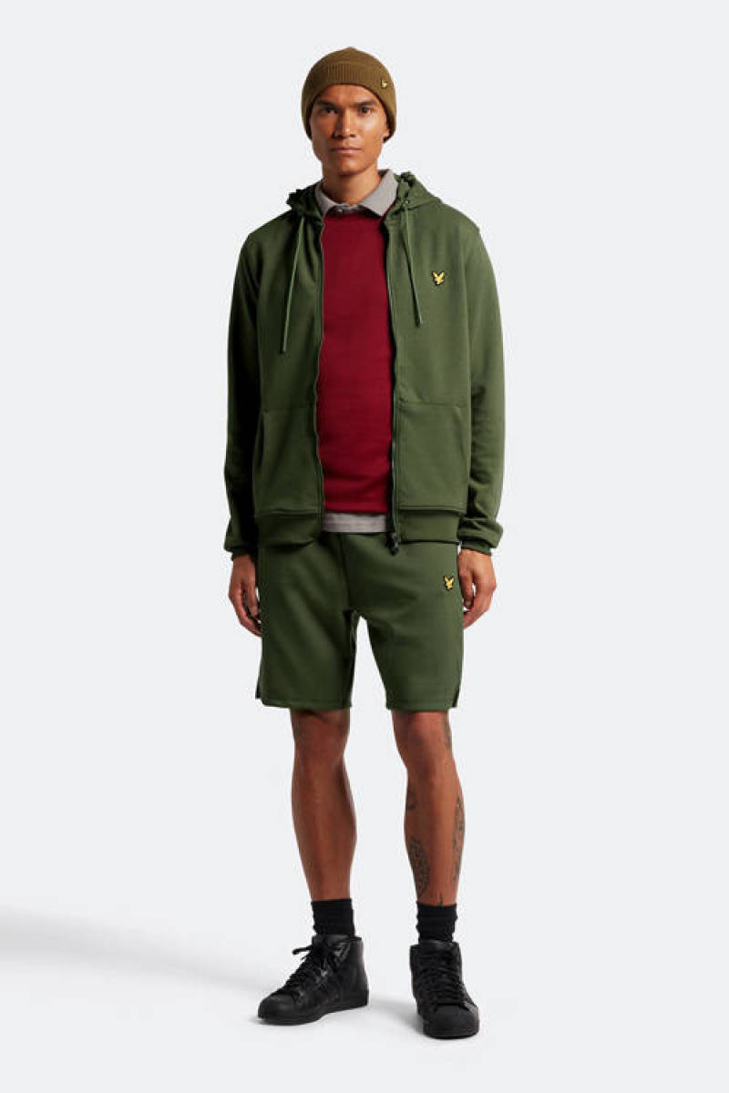 Lyle & Scott sweatshort donkergroen