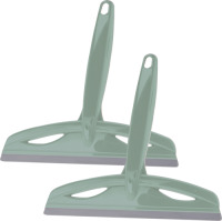 Excellent Houseware Douchewissers/raamwissers - 2 stuks - groen - 20 cm
