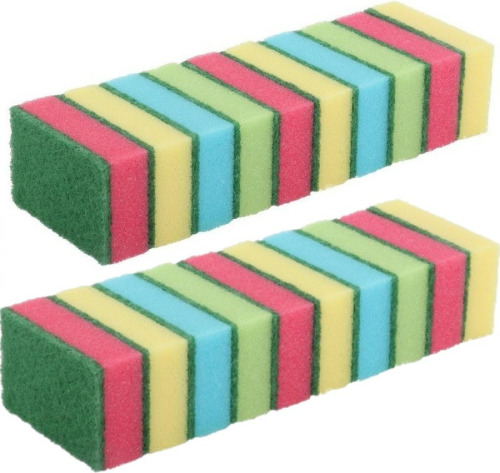 Sorbo Keuken/huishoud schuursponsjes 9 x 6 cm - Voordeelpakket 80x stuks