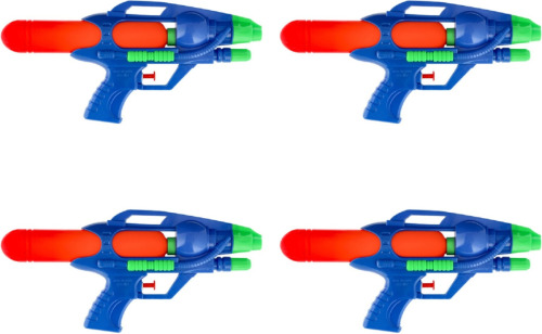 Merkloos 4x Waterpistool/waterpistolen gekleurd 30 cm