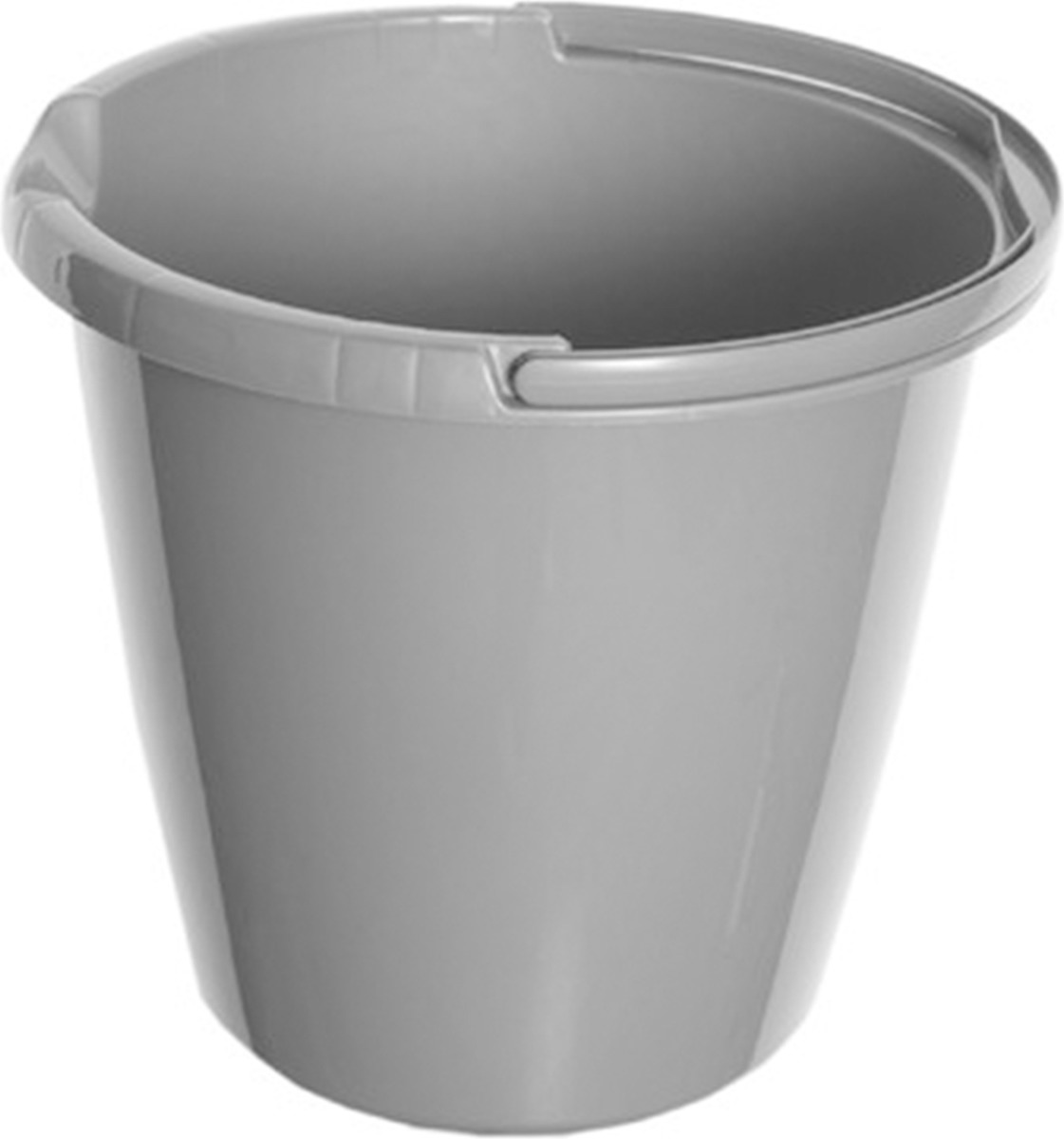Whitefurze Emmer - 10 liter - Kunststof - Grijs - 29 x 29 x 27 cm
