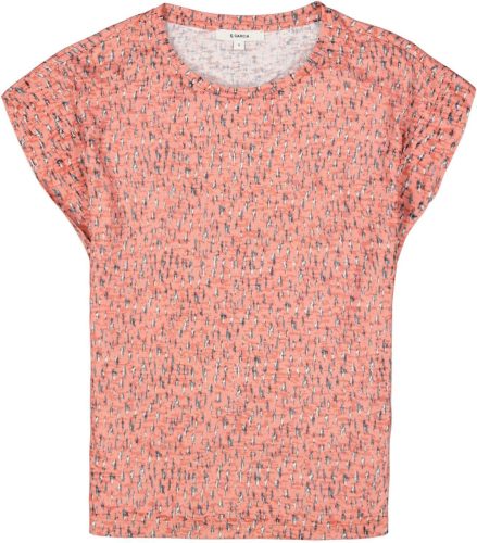Garcia T-shirt met all over print oranje