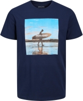 Jack & Jones T-shirt JJGEM met printopdruk navy blazer