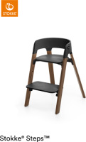 Stokke ® Steps™ Stoel - Beech Wood - Black Seat/Golden Brown Legs