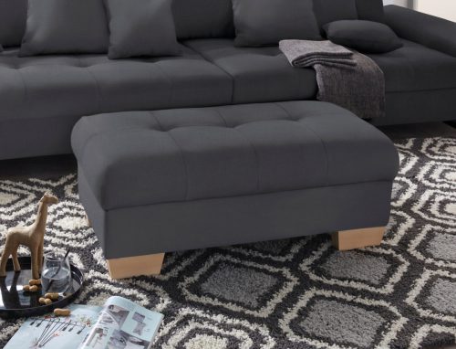 Mr. Couch Nova Via Hocker naar keuze met koudschuim (140 kg belasting/zitting), aquaclean-stof voor het gemakkelijk reinigen met water en slaapfunctie / bedkist
