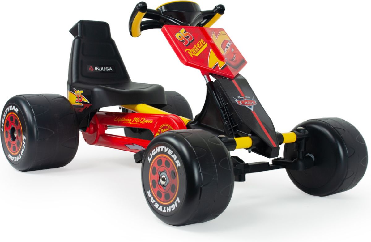 Injusa Cars Lightning McQueen Go Kart zwart/rood/geel