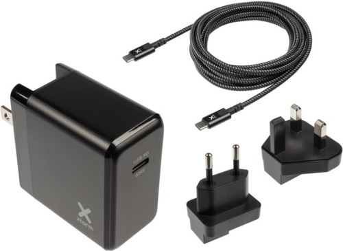 Xtorm Volt reislader, USB-C PD 65W, USB-C Kabel Powerbank Zwart