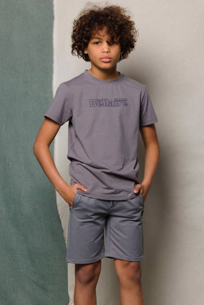 Bellaire slim fit sweatshort grijs