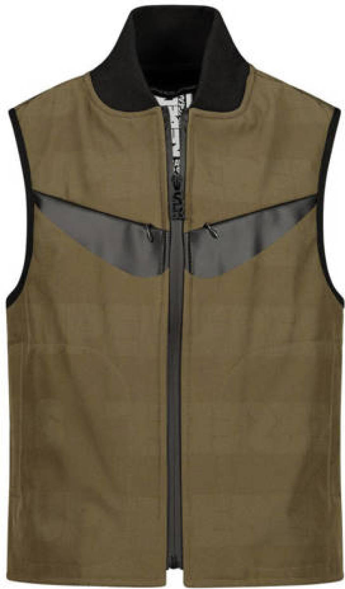 SuperRebel gestreepte bodywarmer groen