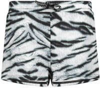 SuperRebel regular fit short van gerecycled polyester zwart/wit