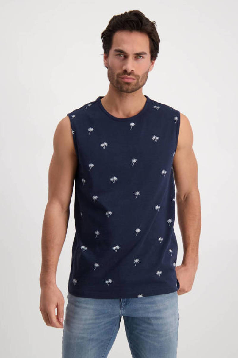 Cars T-shirt MONOY met all over print navy