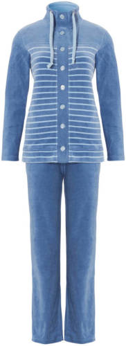 Pastunette velours huispak blauw