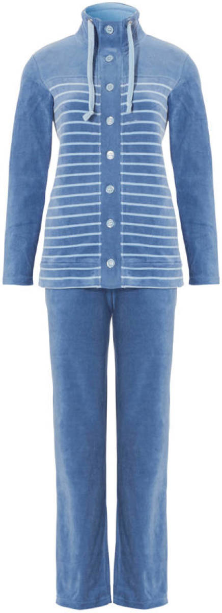 Pastunette velours huispak blauw