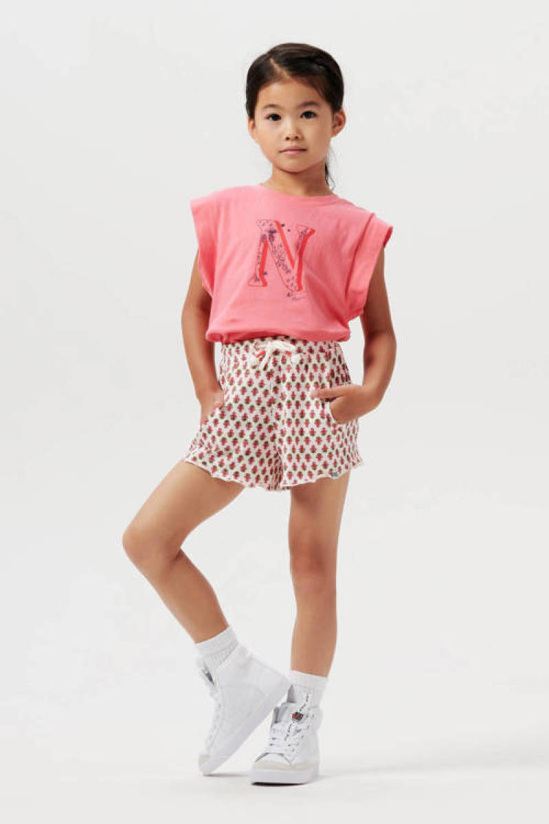 Noppies short Pelaha met all over print ecru