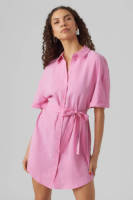 VERO MODA blousejurk VMQUEENY met ceintuur roze