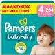 Pampers Baby-Dry Maat 4 (9kg - 14kg) - 204 luiers maandbox