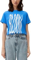 Q/S by s.Oliver T-shirt met tekst blauw/ wit