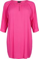 Zizzi tuniek met plooien fuchsia