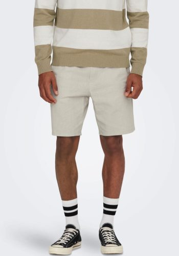 ONLY & SONS loose fit short ONSLINUS silver lining