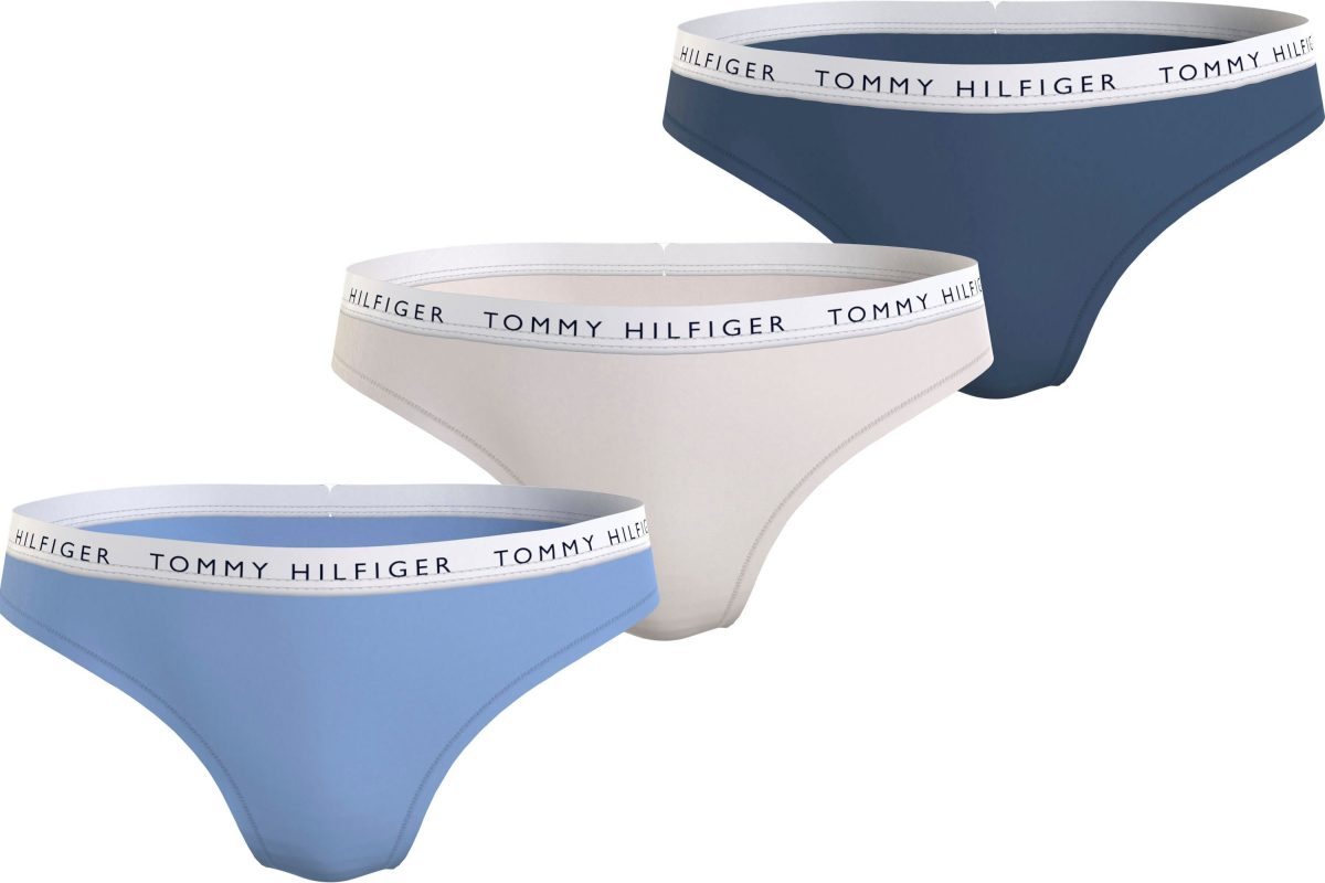 Tommy hilfiger slip (set van 3) blauw/wit
