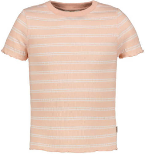 Garcia gestreept T-shirt oranje/wit