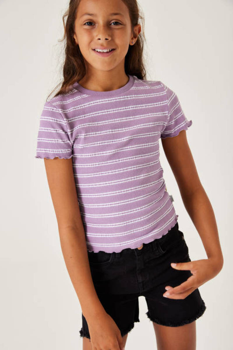 Garcia gestreept T-shirt paars/lila