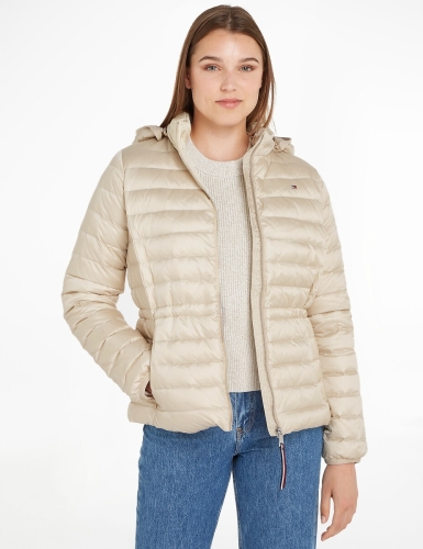 Tommy hilfiger gewatteerde zomerjas zand