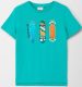 s.Oliver T-shirt met printopdruk en pailletten mintgroen