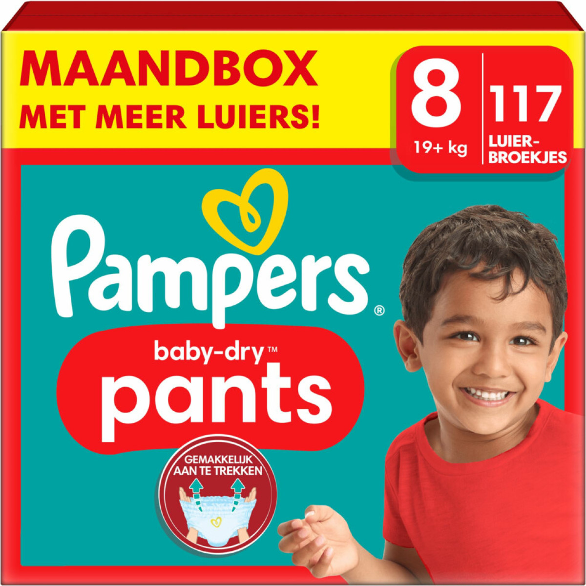 Pampers Baby-Dry Pants Maat 8 (19kg+) - 117 luierbroekjes maandbox
